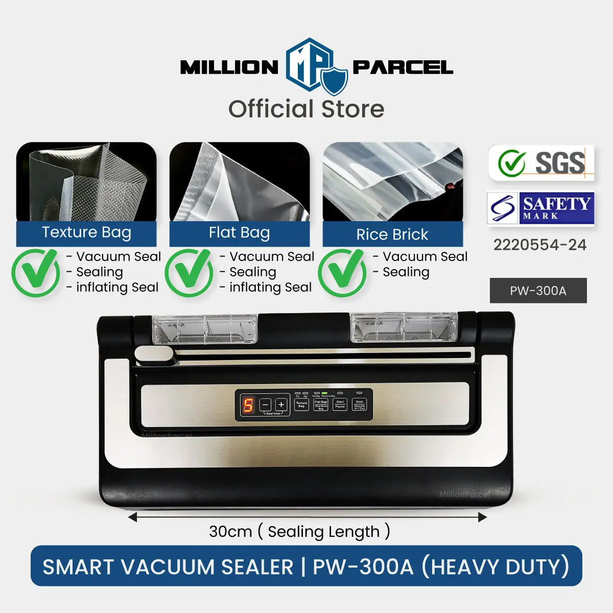 Smart Vacuum Sealer | PW-300A | P-290 | W-230 - MillionParcel