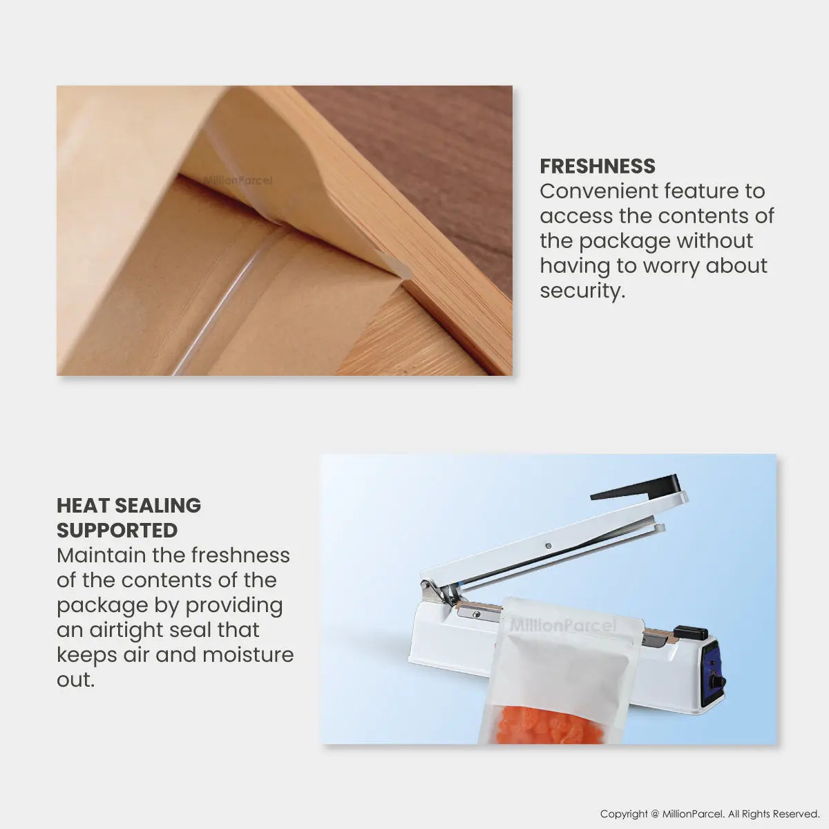 Kraft Zipper Bag | Zipper Storage Bags - MillionParcel