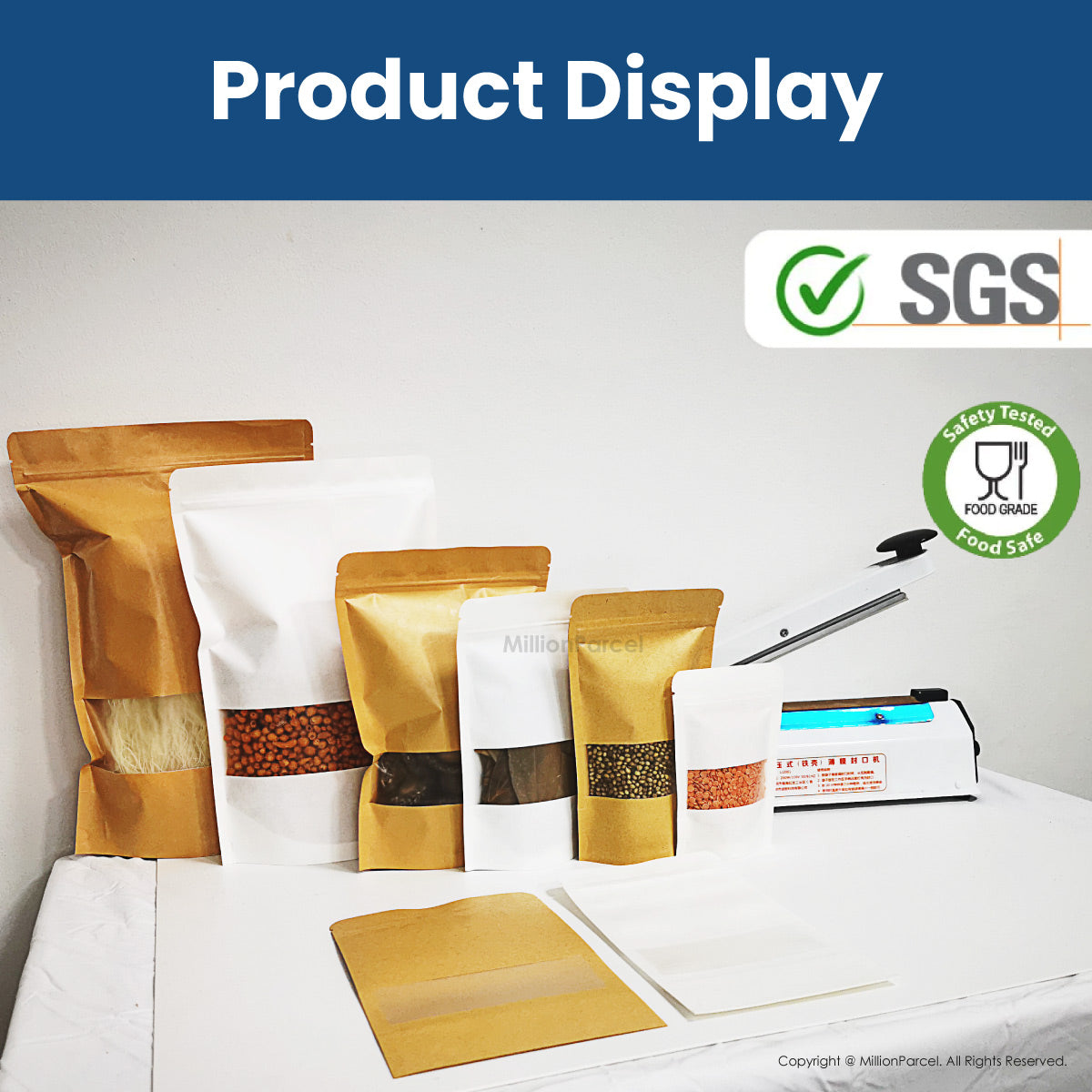 Kraft Zipper Bag | Zipper Storage Bags - MillionParcel