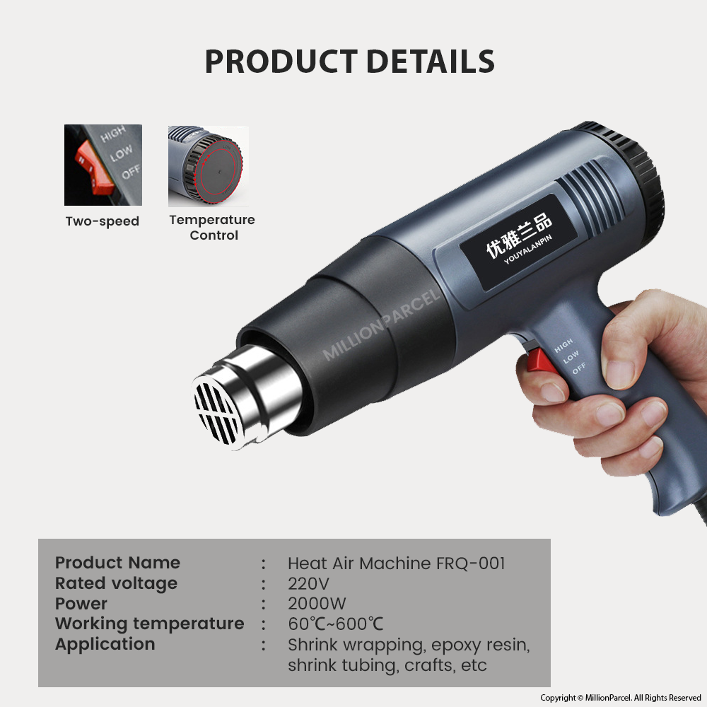 Smart Hot Air Gun | Adjustable Heat Air Machine 2000W
