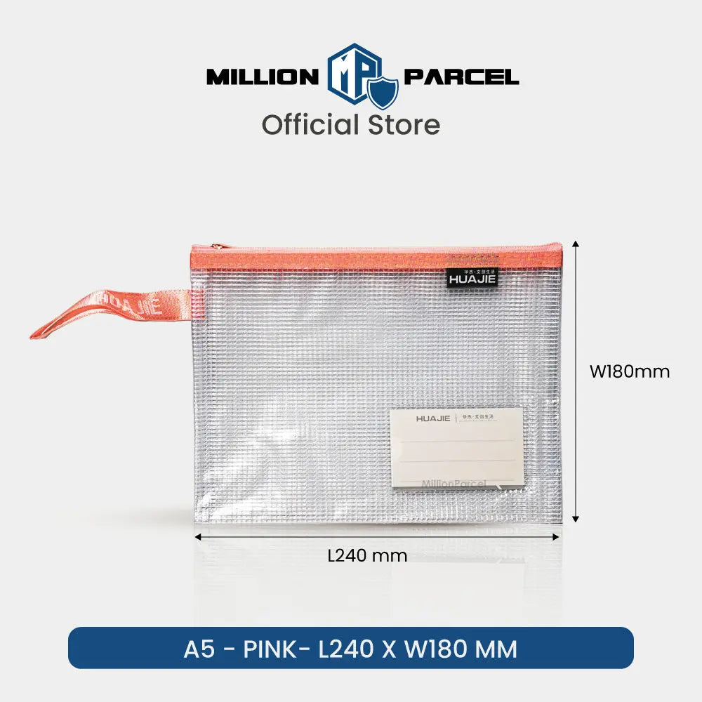 Huajie File Organizer Mesh Pouch | Mesh Zip Bags - MillionParcel