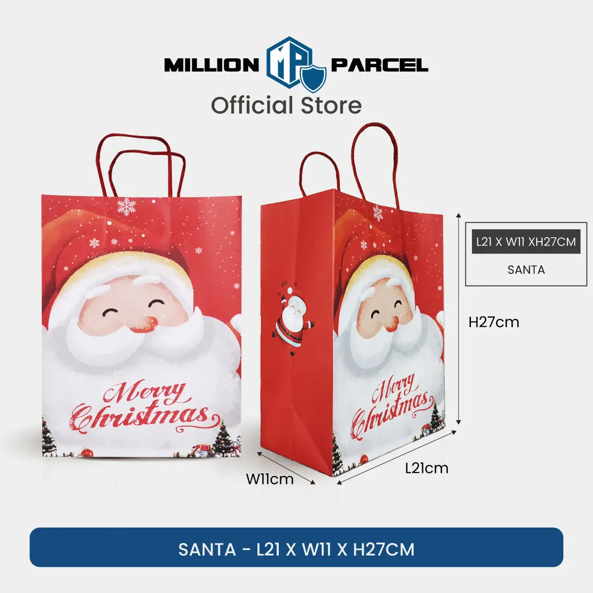 Christmas Paper Bag | Christmas Gift Bag - MillionParcel