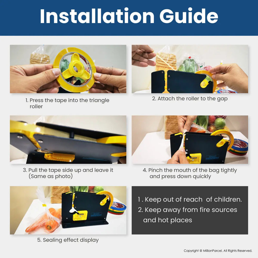 EXCELL ET-605K Bag Neck Sealers | Bakery Tape Dispenser