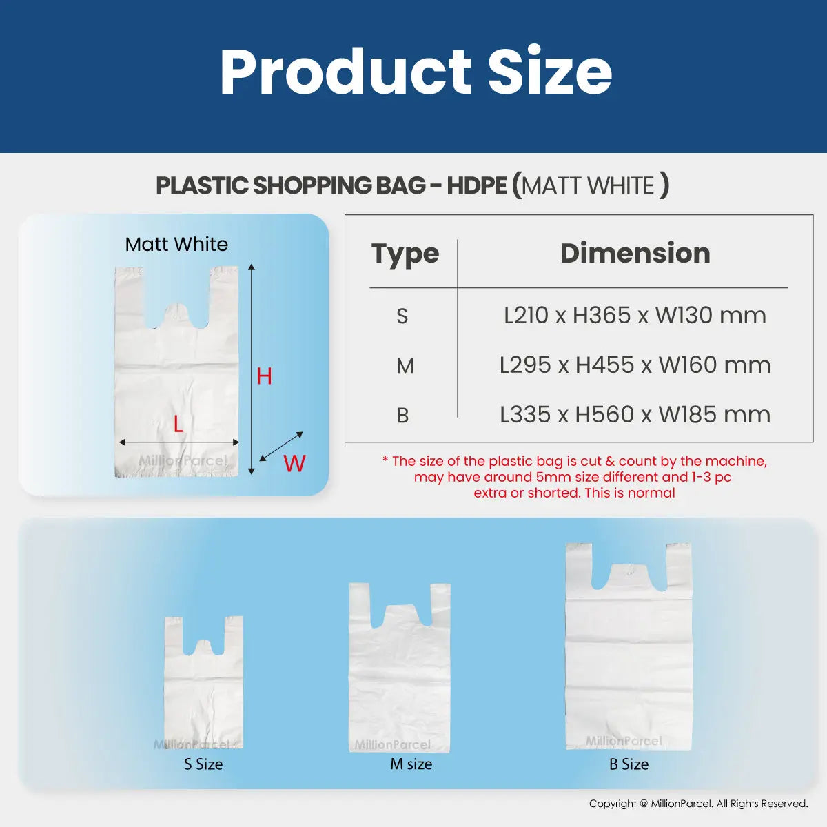 Transparent Plastic Bag | Takeaway Bag | Food Bag - MillionParcel