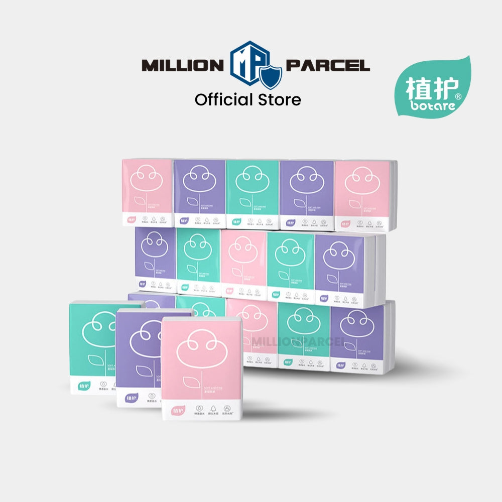 Botare Pocket Tissue Paper | 3ply Skin Friendly | 10 x 7S/pack
