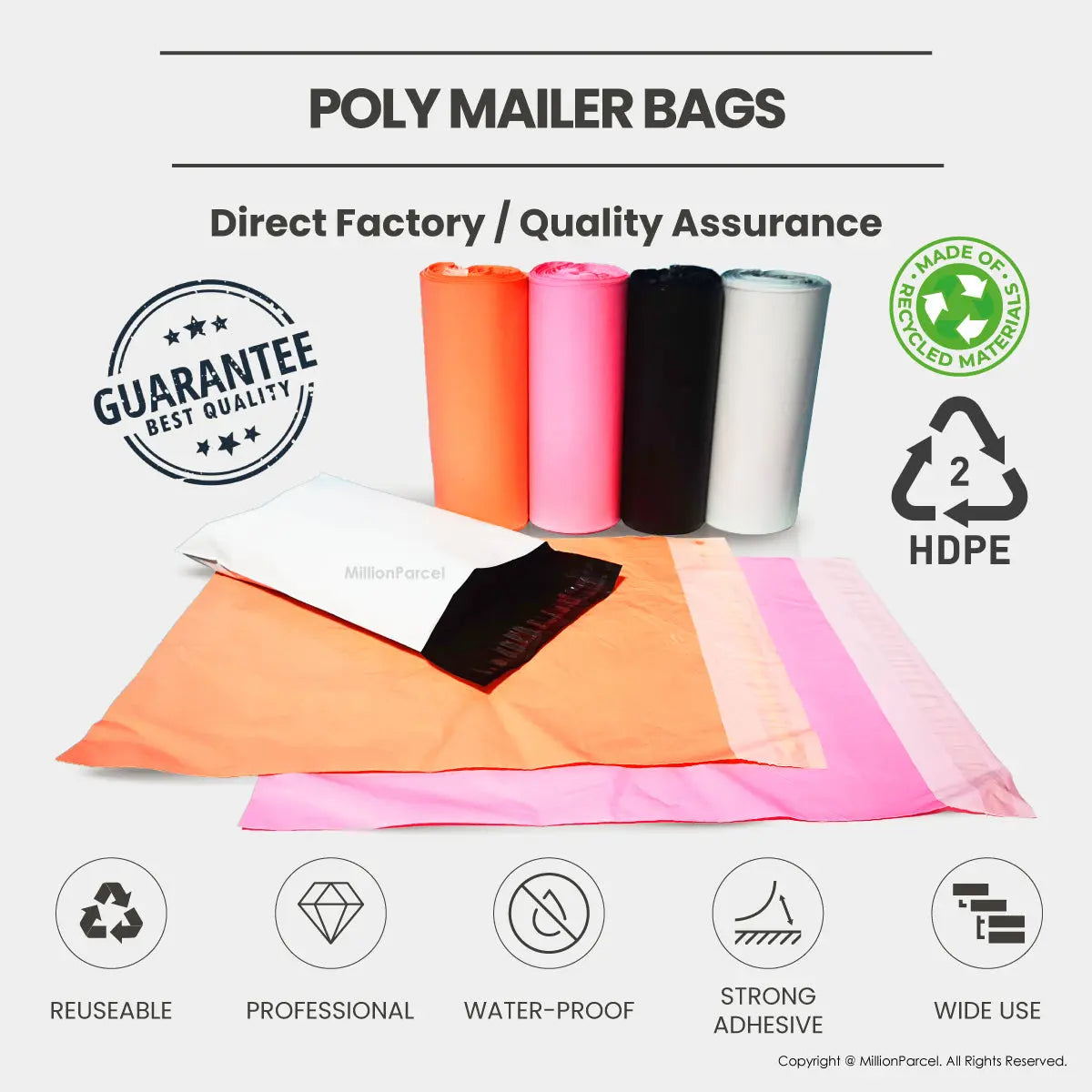 Poly Mailer Bag | Keep Your Products Safe and Secured - MillionParcel