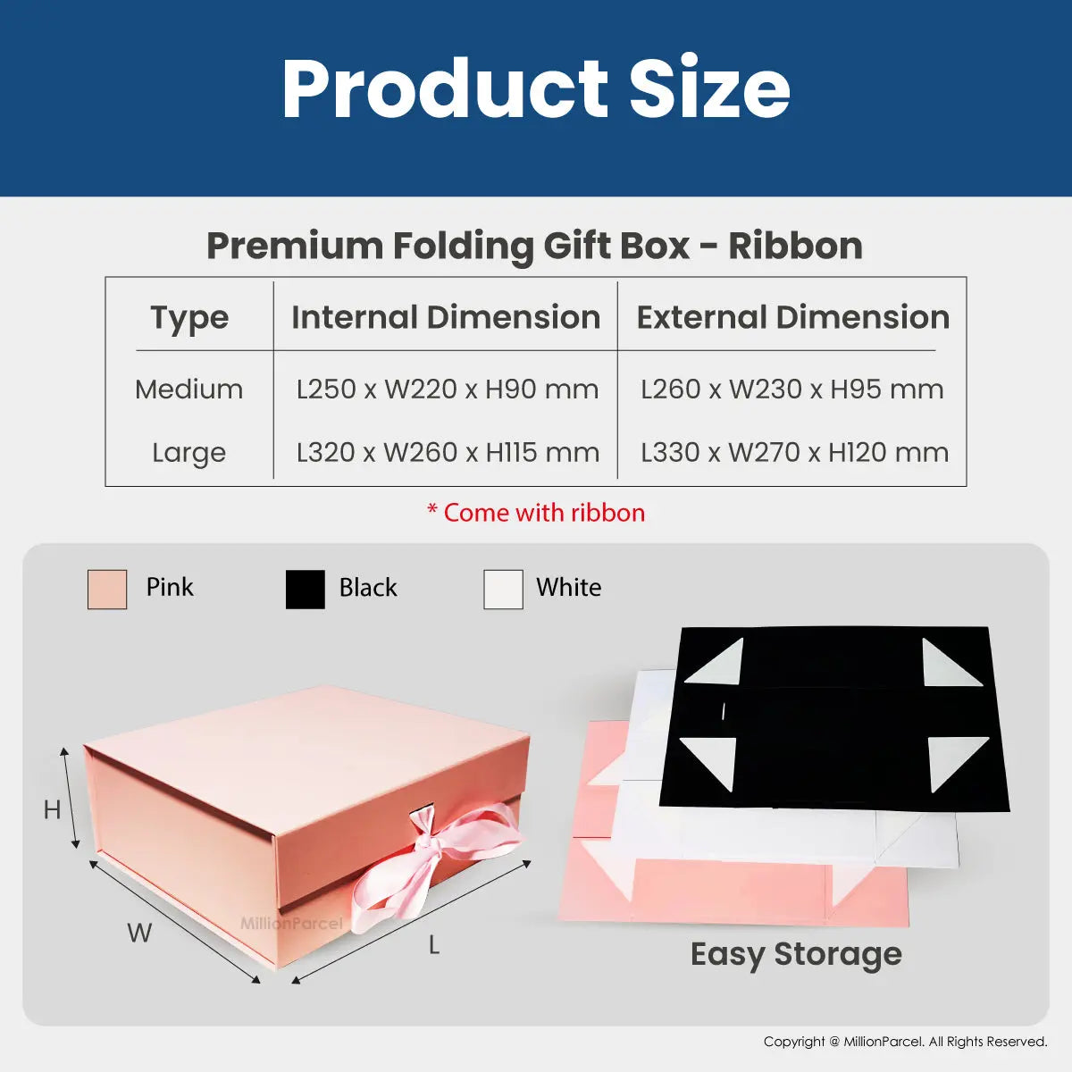 Premium Folding Gift Box | Magnetic Box - MillionParcel