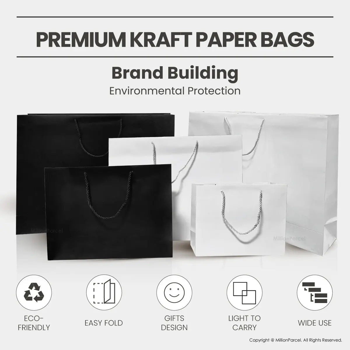 Premium Kraft Paper Bags - MillionParcel