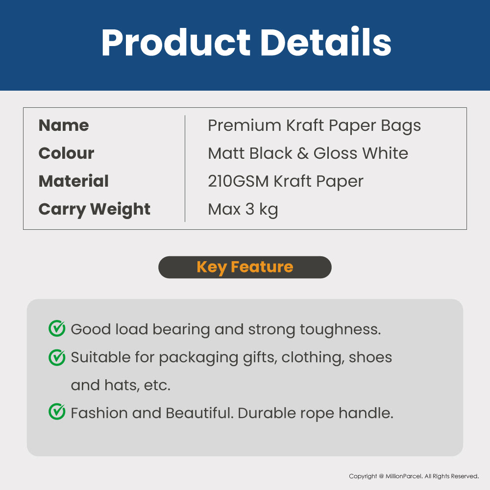 Premium Kraft Paper Bags - MillionParcel
