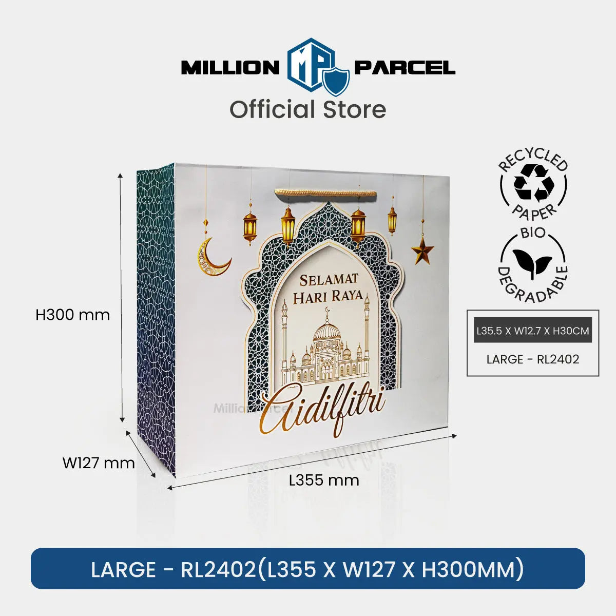 Hari Raya Paper Bag | Raya Festive Twisted Bag - MillionParcel