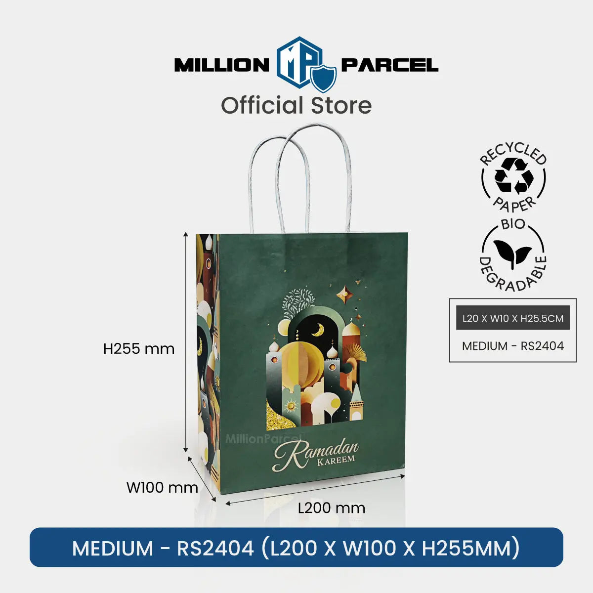 Hari Raya Paper Bag | Raya Festive Twisted Bag - MillionParcel