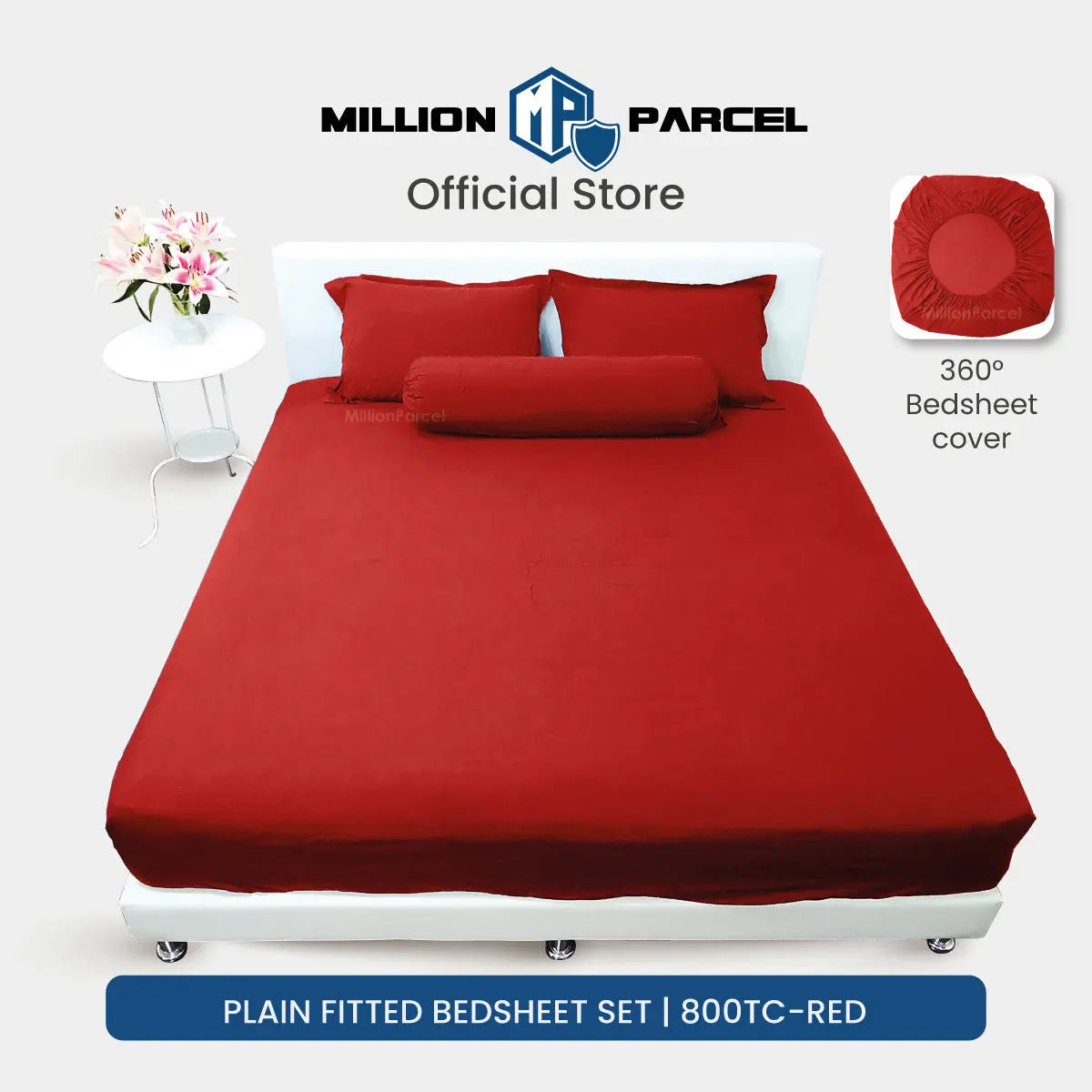 Plain Fitted Bedsheet Set | Microfiber 800TC - MillionParcel