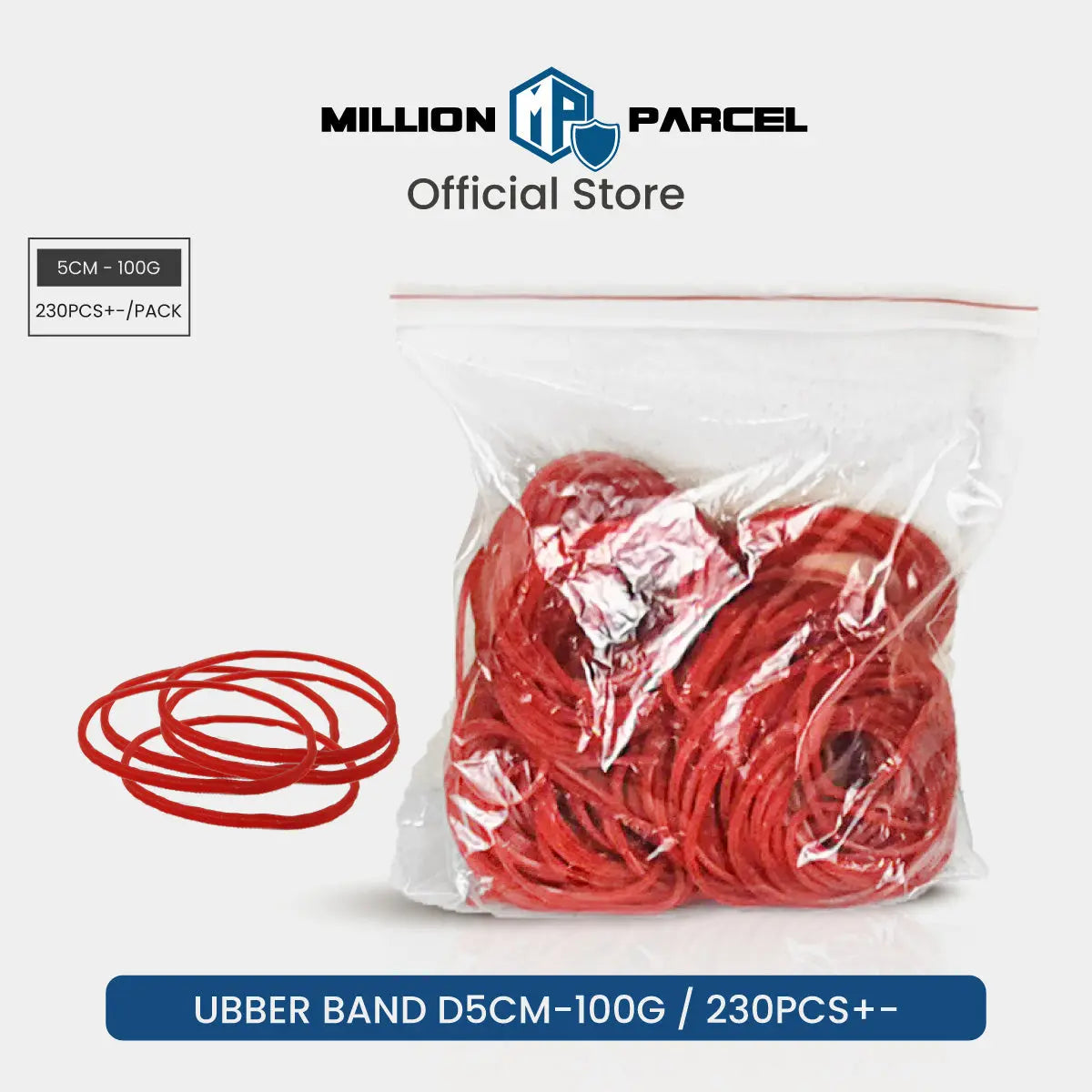 Elastic Red Rubber Band D5cm - 100g/pkt - MillionParcel