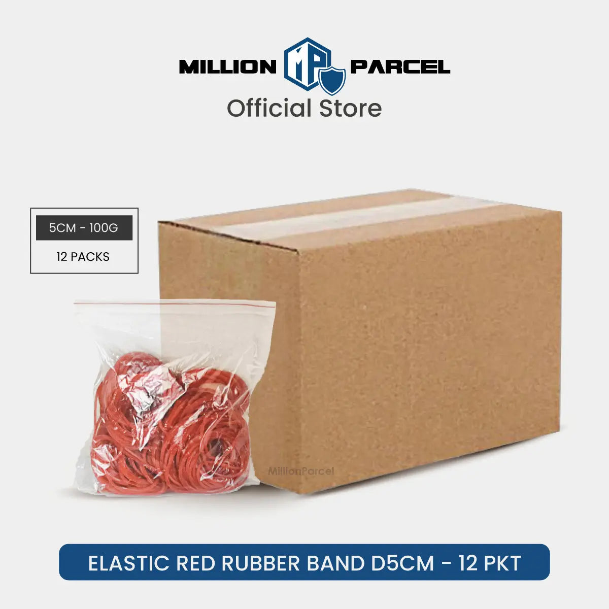 Elastic Red Rubber Band D5cm - 100g/pkt - MillionParcel