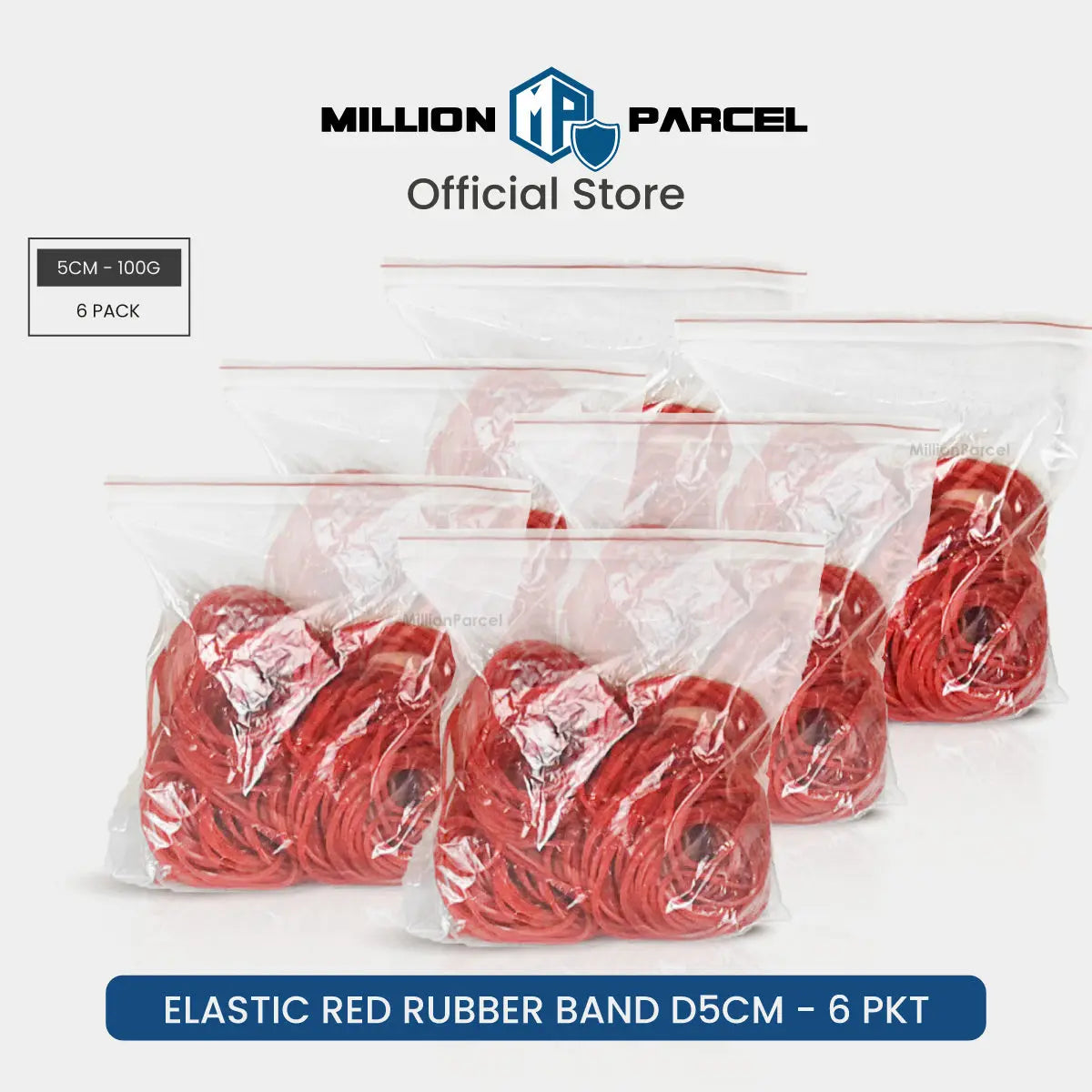 Elastic Red Rubber Band D5cm - 100g/pkt - MillionParcel