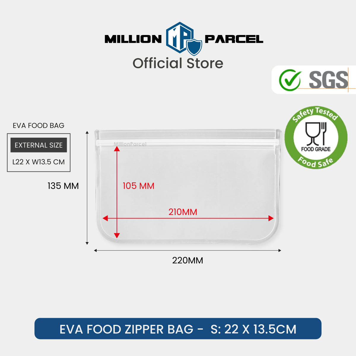 EVA Food Zipper Bag - MillionParcel