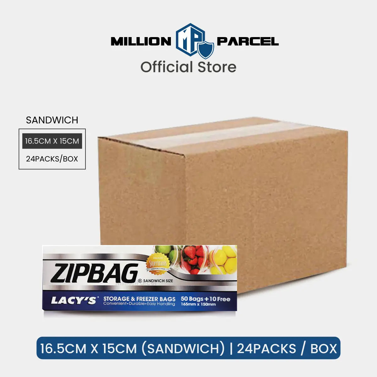 LACY'S ZIPBAG | Storage & Freezer Bags - MillionParcel