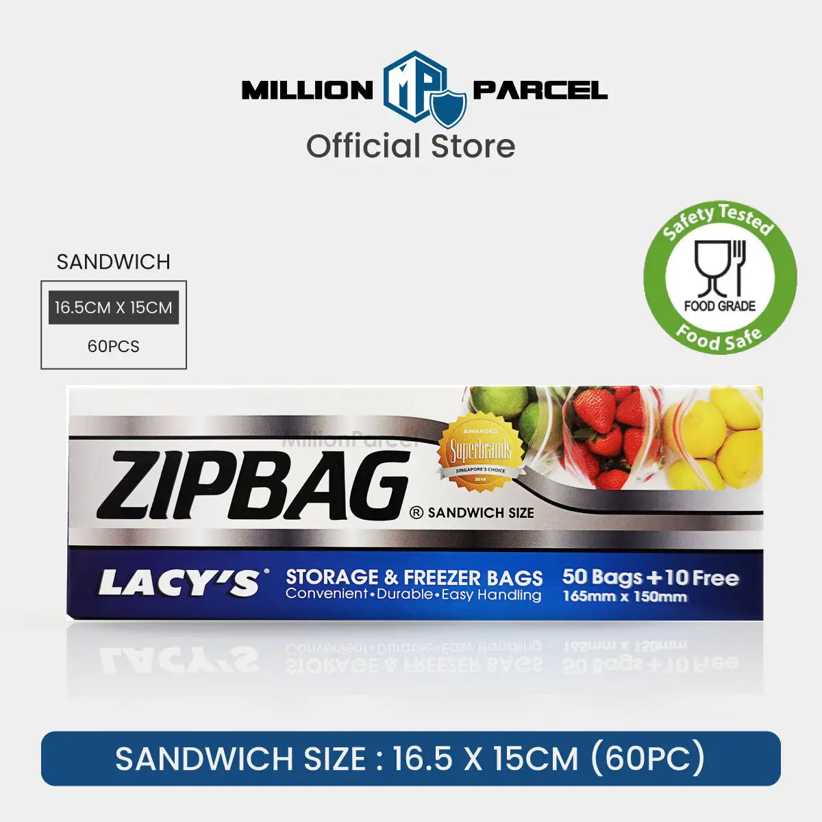 LACY'S ZIPBAG | Storage & Freezer Bags - MillionParcel