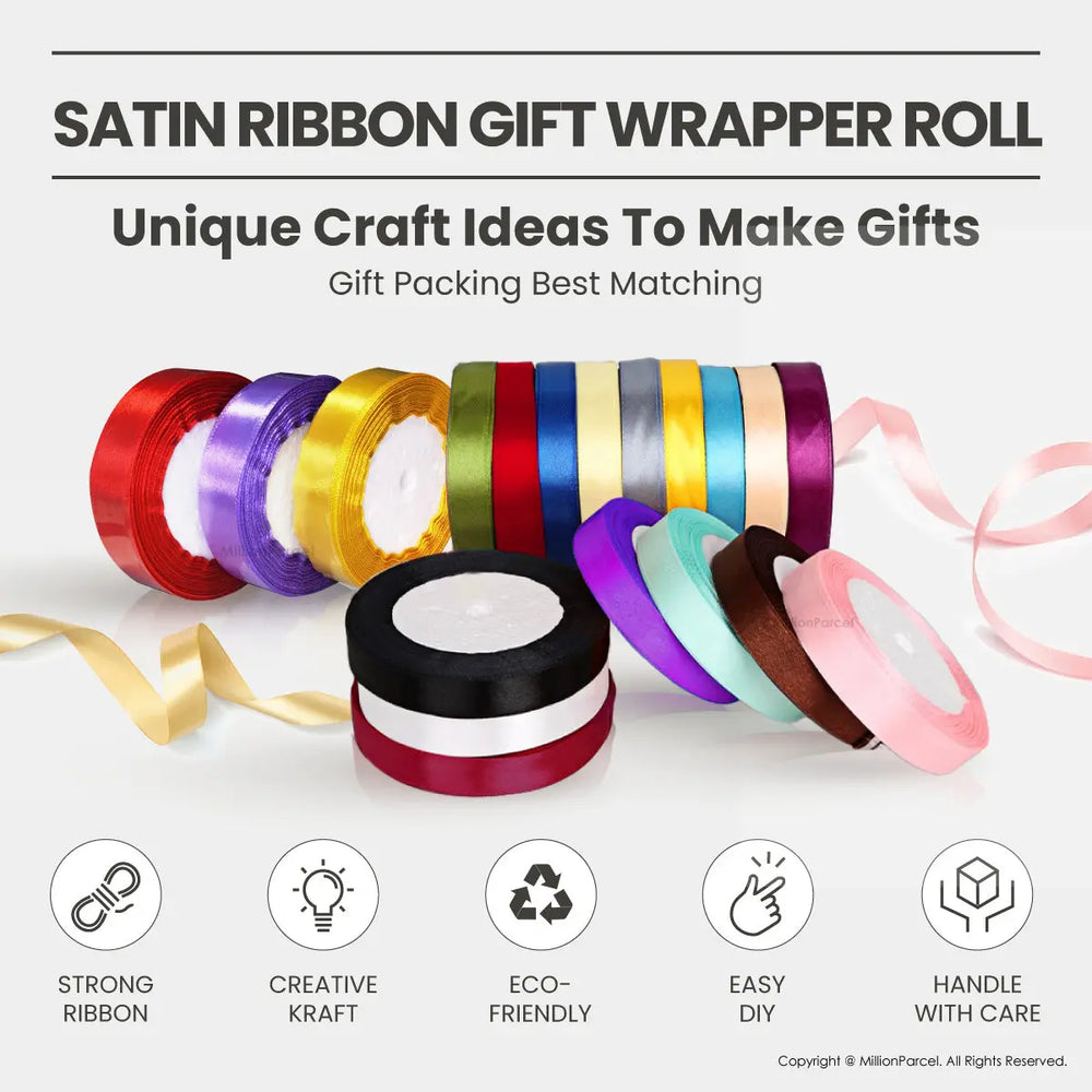 Satin ribbon 2cm x 22m (1 Roll)