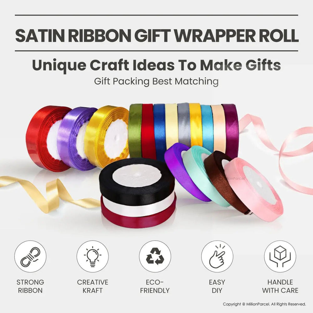 Satin ribbon 2cm x 22m | Gift Ribbon - MillionParcel