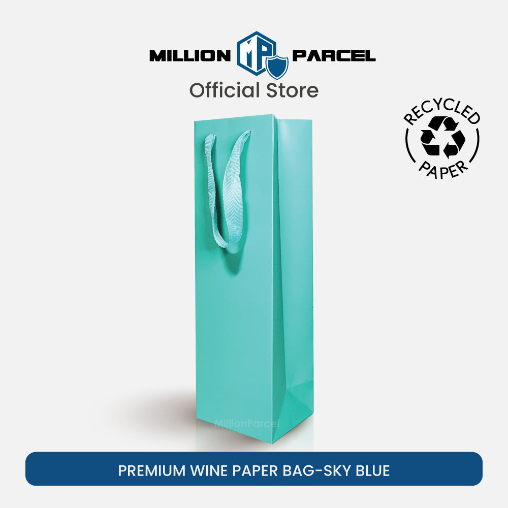 Beg Kertas Wain Premium | Beg Botol Kraft - MillionParcel