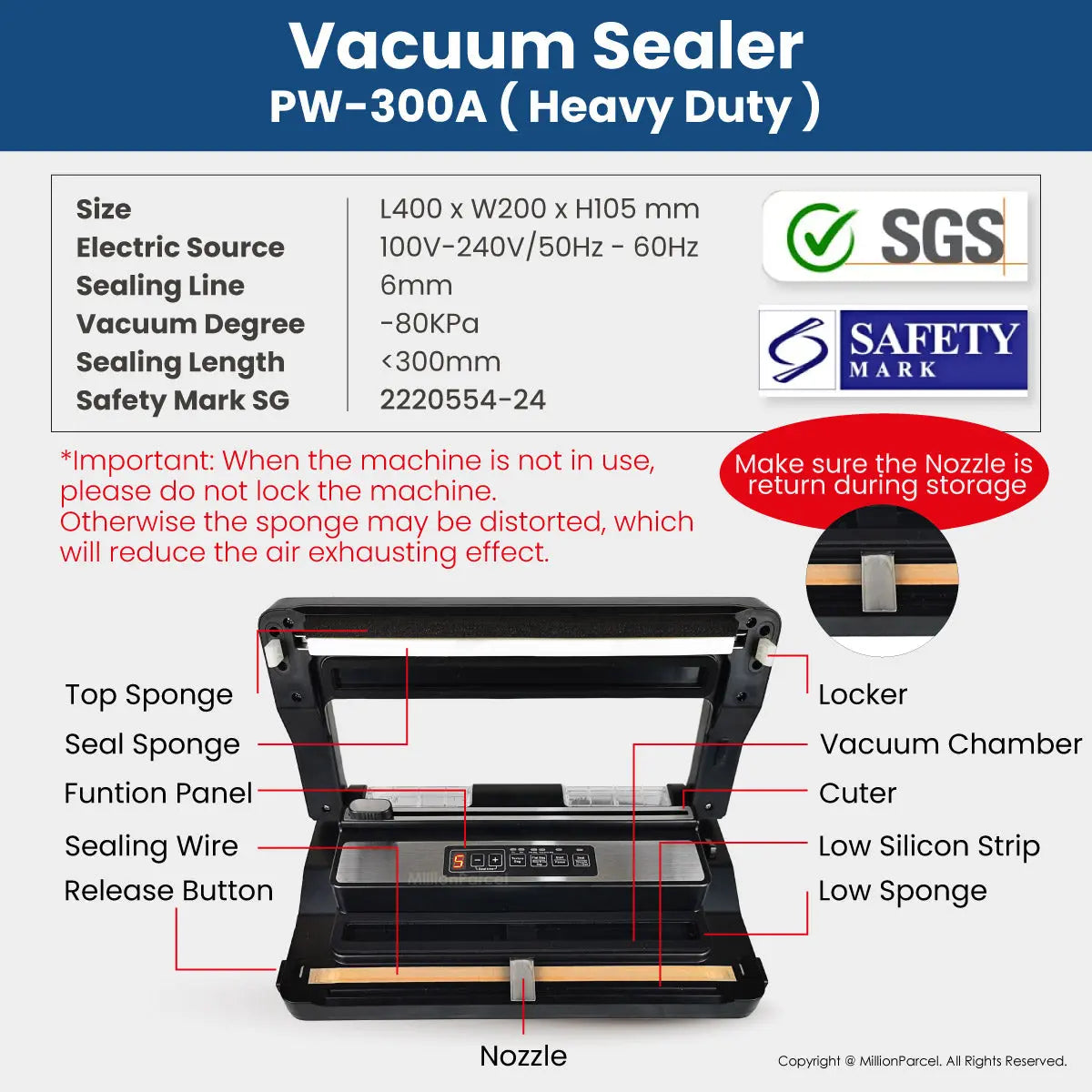 Smart Vacuum Sealer | PW-300A | P-290 | W-230 - MillionParcel