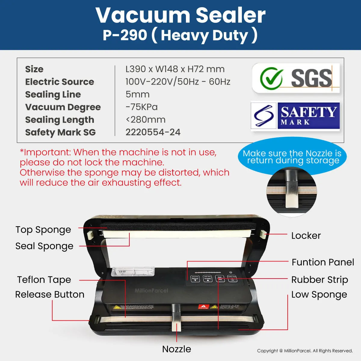 Smart Vacuum Sealer | PW-300A | P-290 | W-230 - MillionParcel