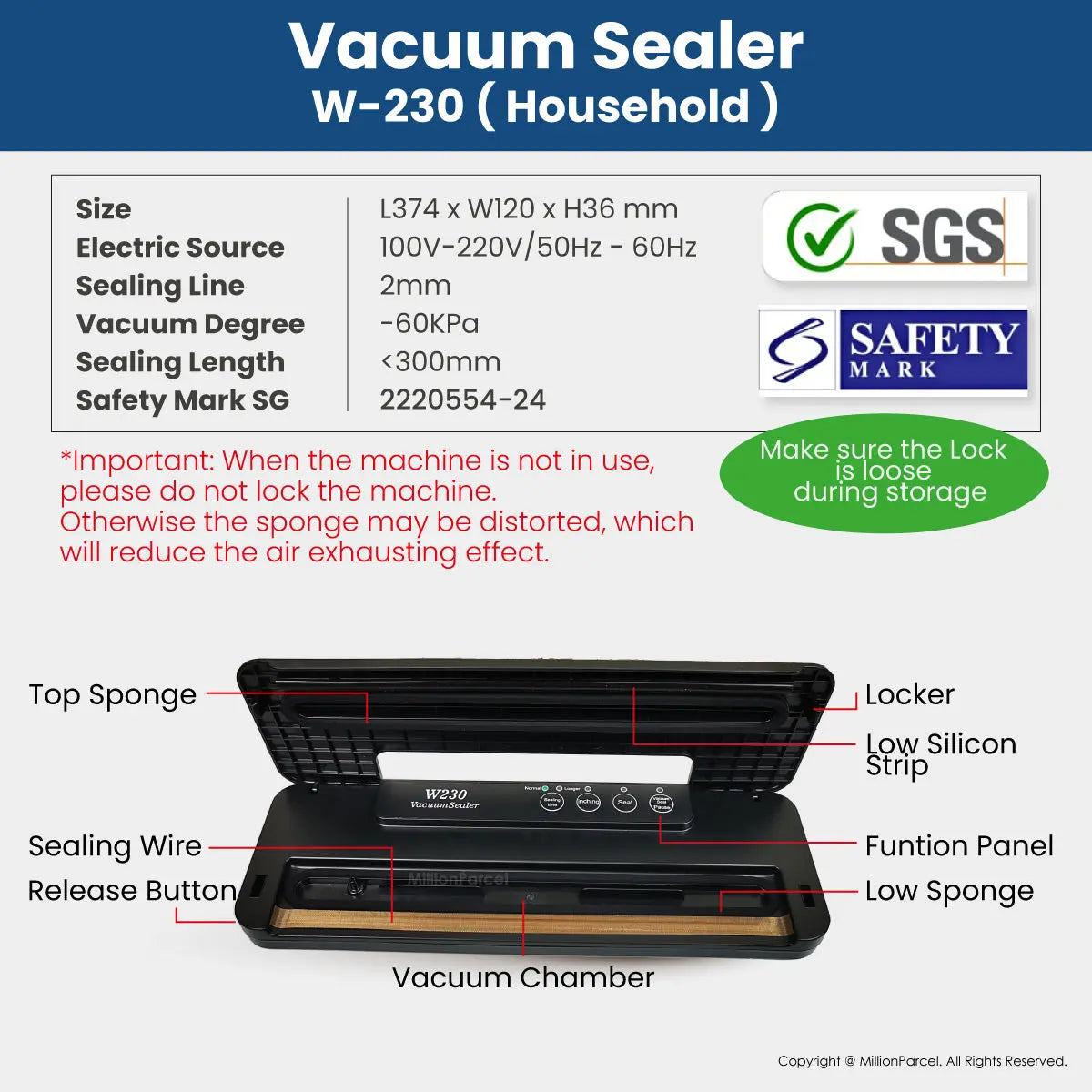 Smart Vacuum Sealer | PW-300A | P-290 | W-230 - MillionParcel