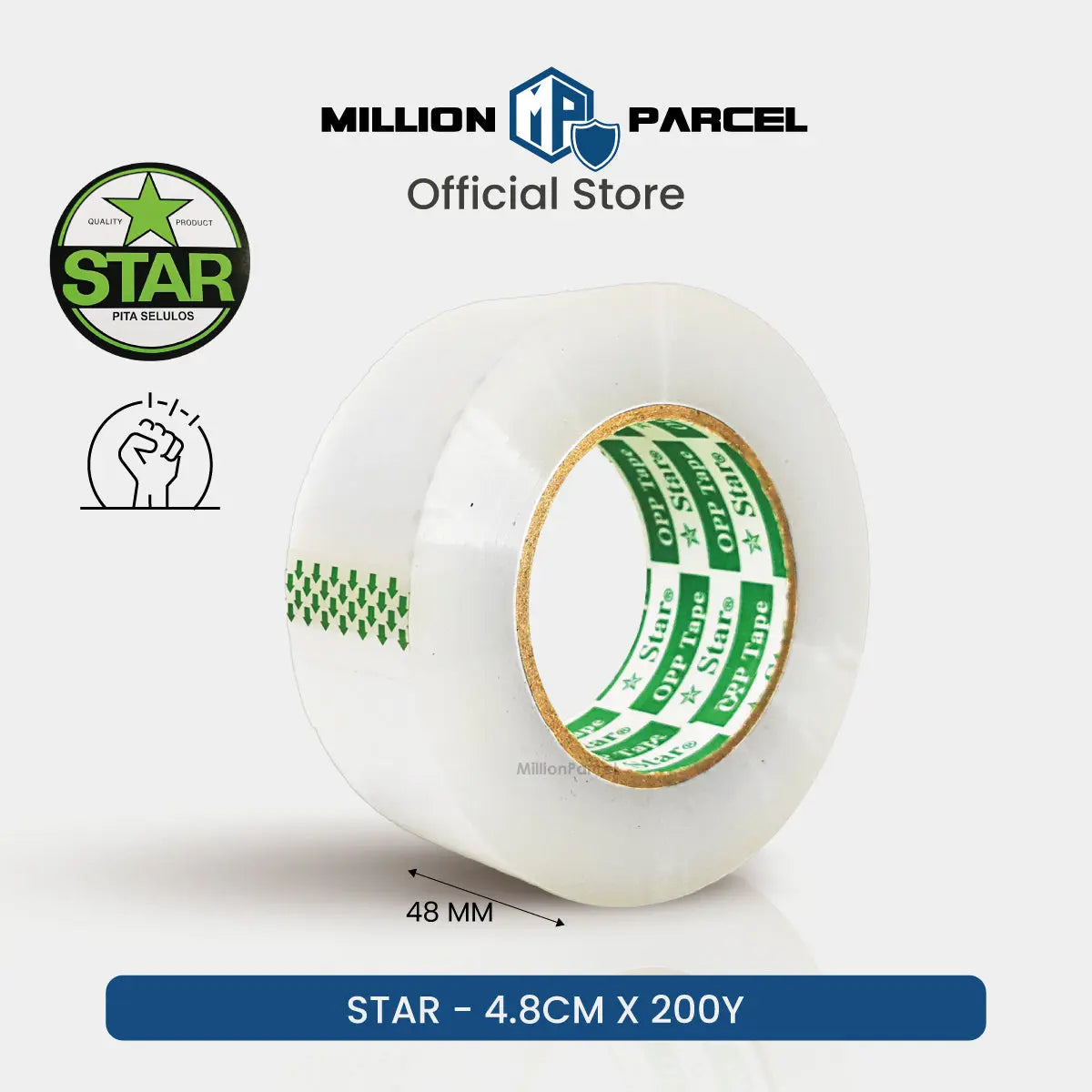 STAR Clear Adhesive Tape | Opp Tape | Brown Tape - MillionParcel