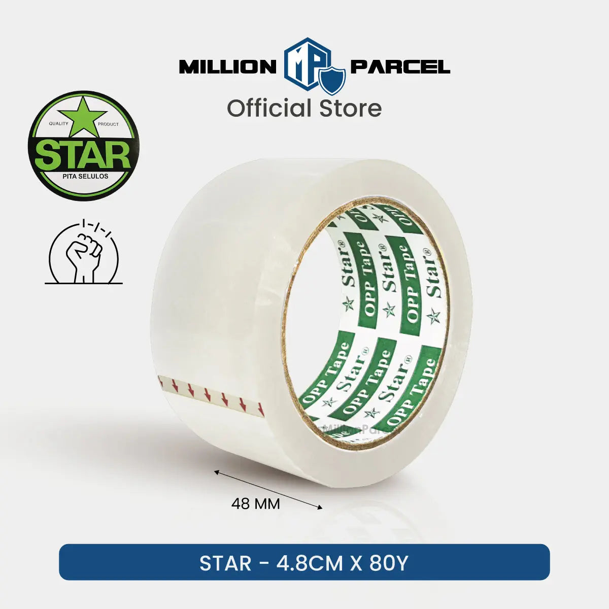 STAR Clear Adhesive Tape | Opp Tape | Brown Tape - MillionParcel