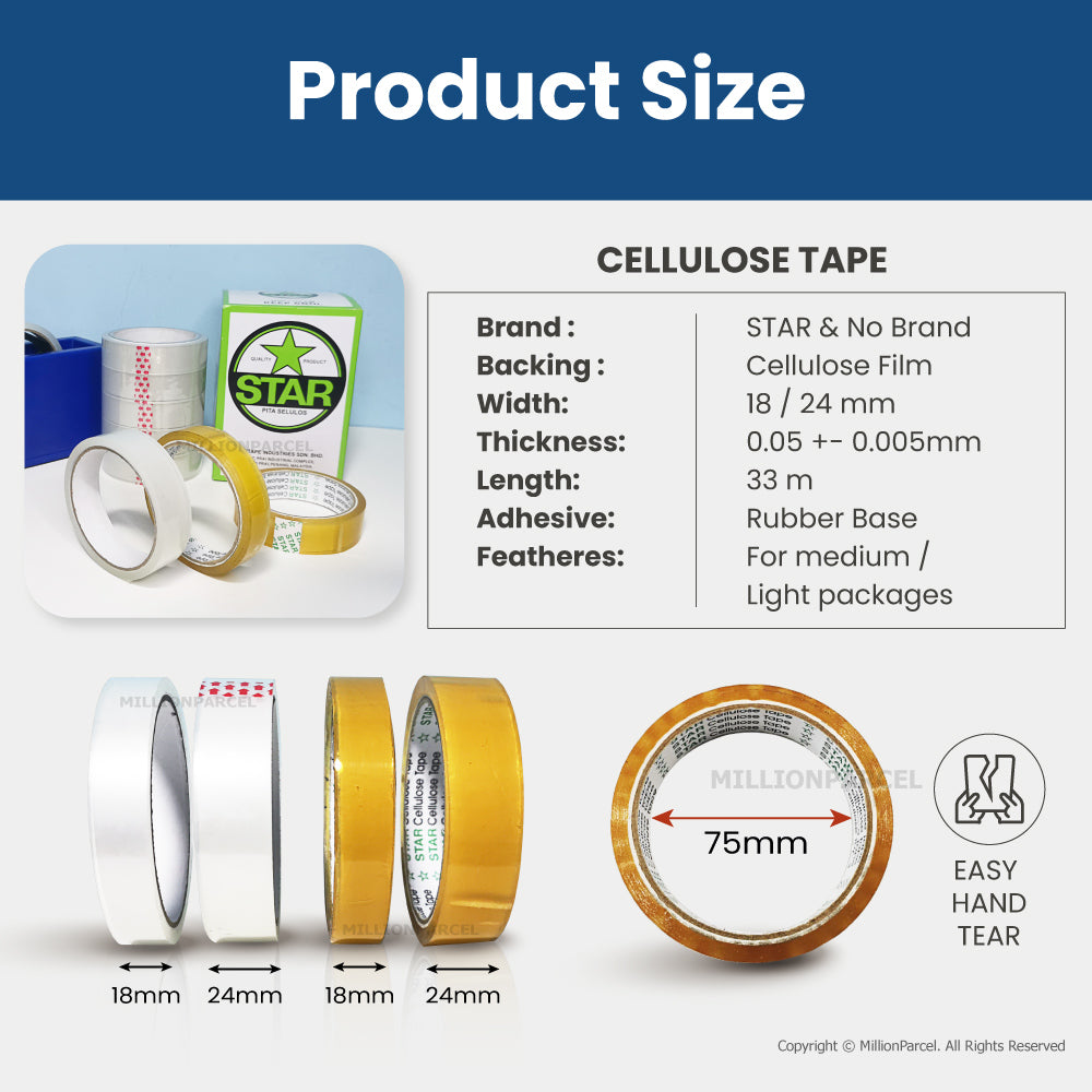 STAR Cellulose Tape - MillionParcel