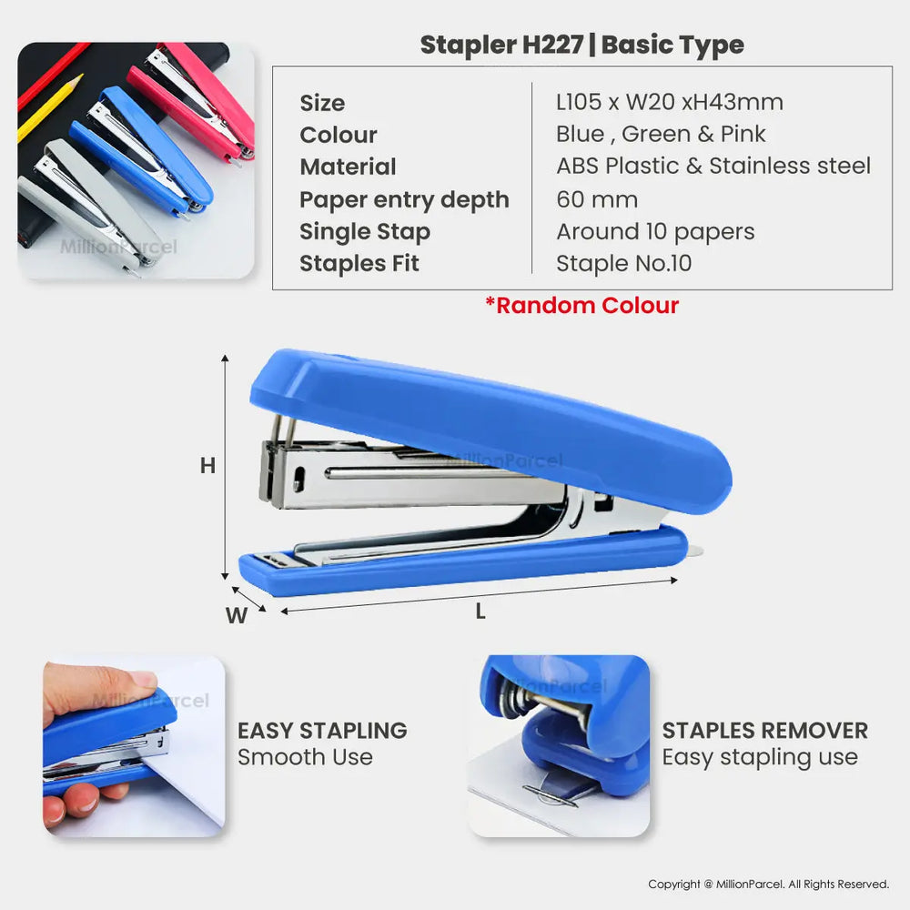 Twin Lever Stapler: 50% Less Effort | All type Stapler