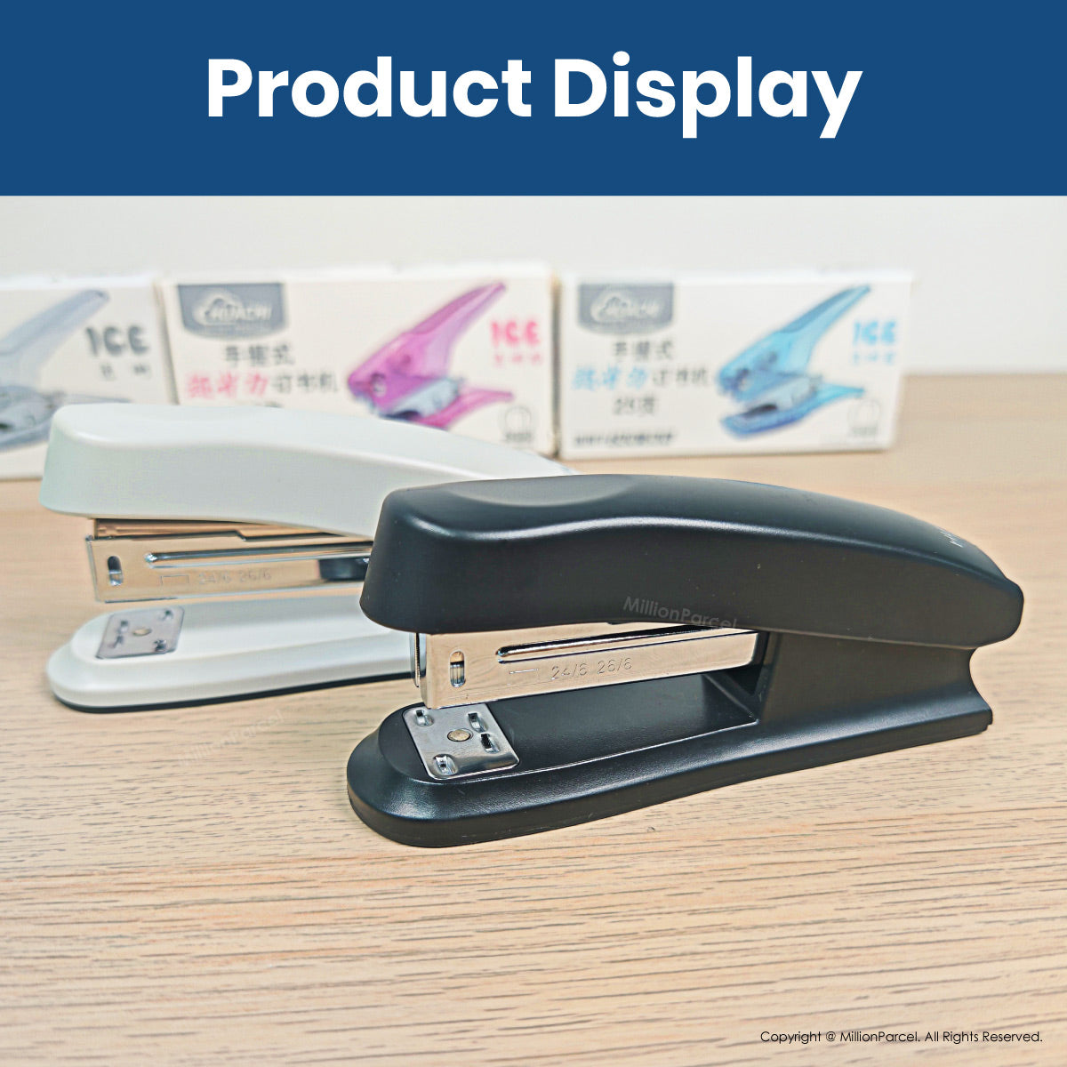 HUAJIE Office Stapler & Staples Set | 50% Less Effort, Up to 25 Sheets