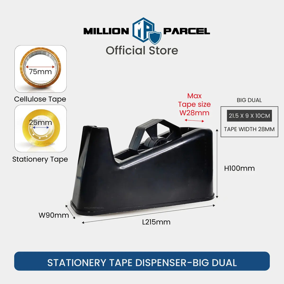 Stationery Tape Dispenser | Prefect for office & packing use - MillionParcel