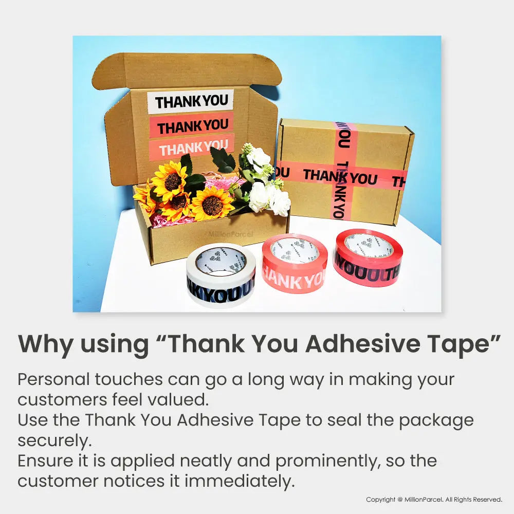 Thank You Adhesive tape | Opp Tape - MillionParcel