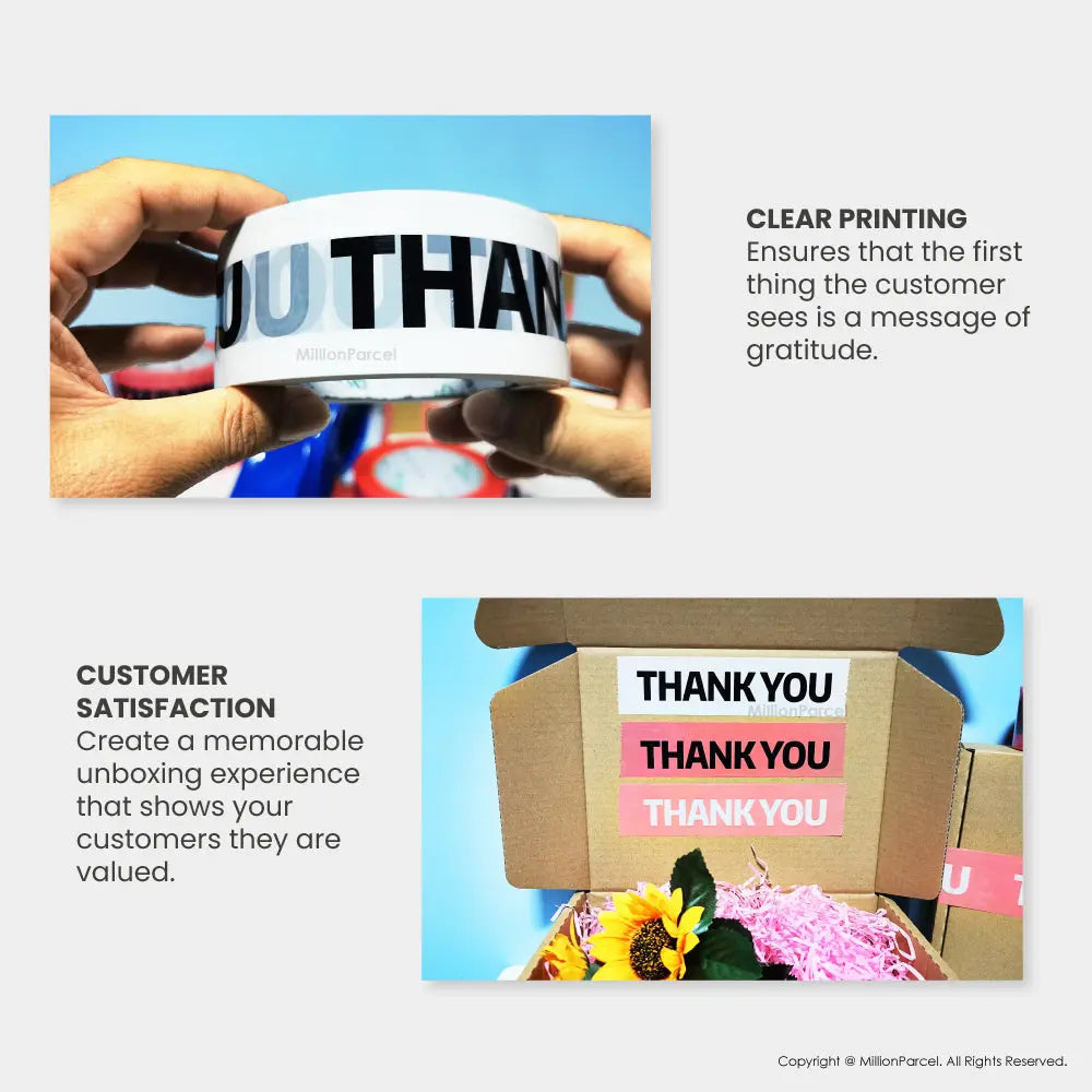 Thank You Adhesive tape | Opp Tape - MillionParcel