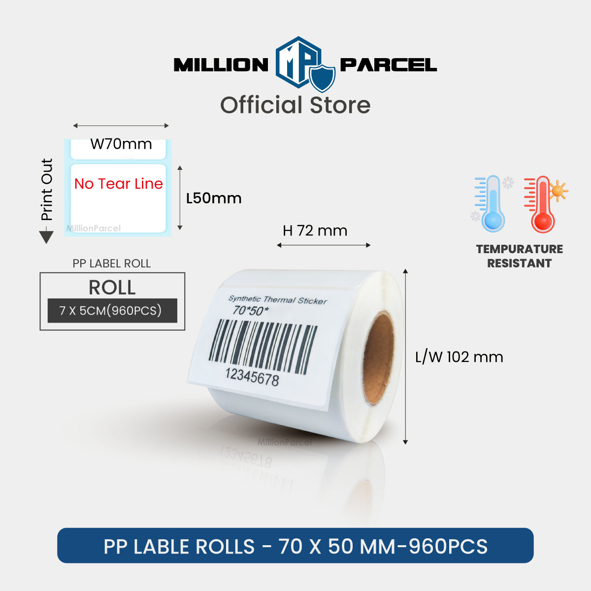 热敏打印机标签纸- MillionParcel