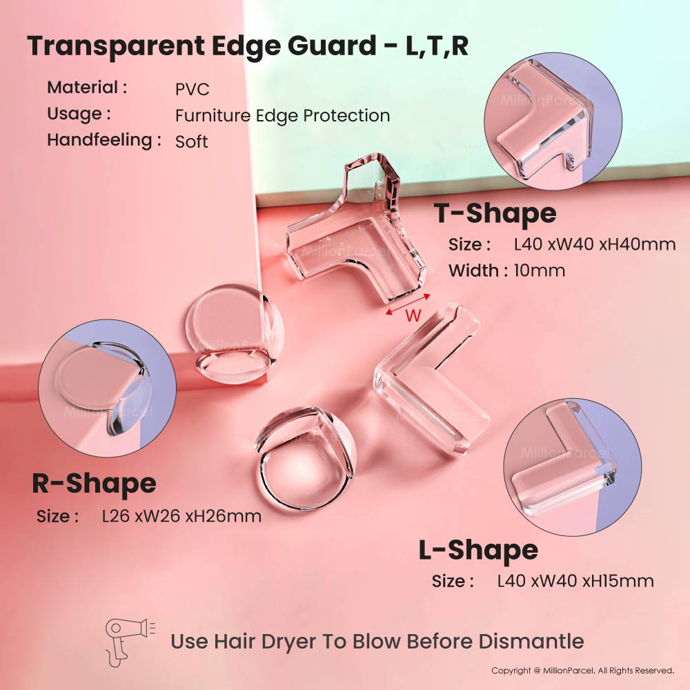 Transparent Corner Protector Edge & Corner Guard - MillionParcel