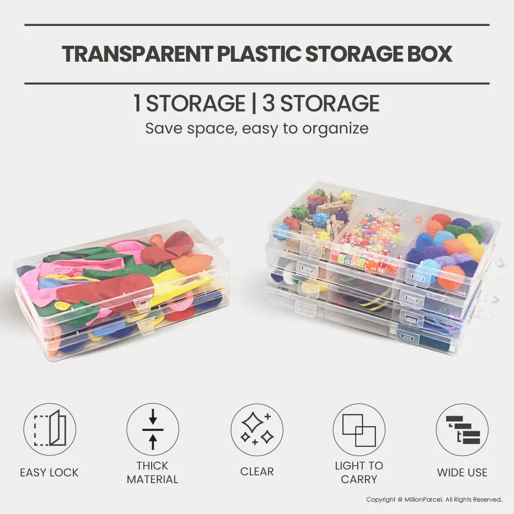 Transparent Plastic Storage Box - MillionParcel