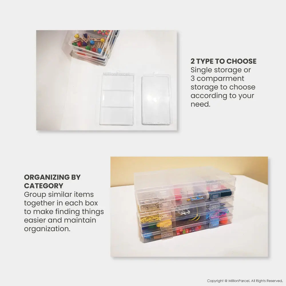 Transparent Plastic Storage Box - MillionParcel