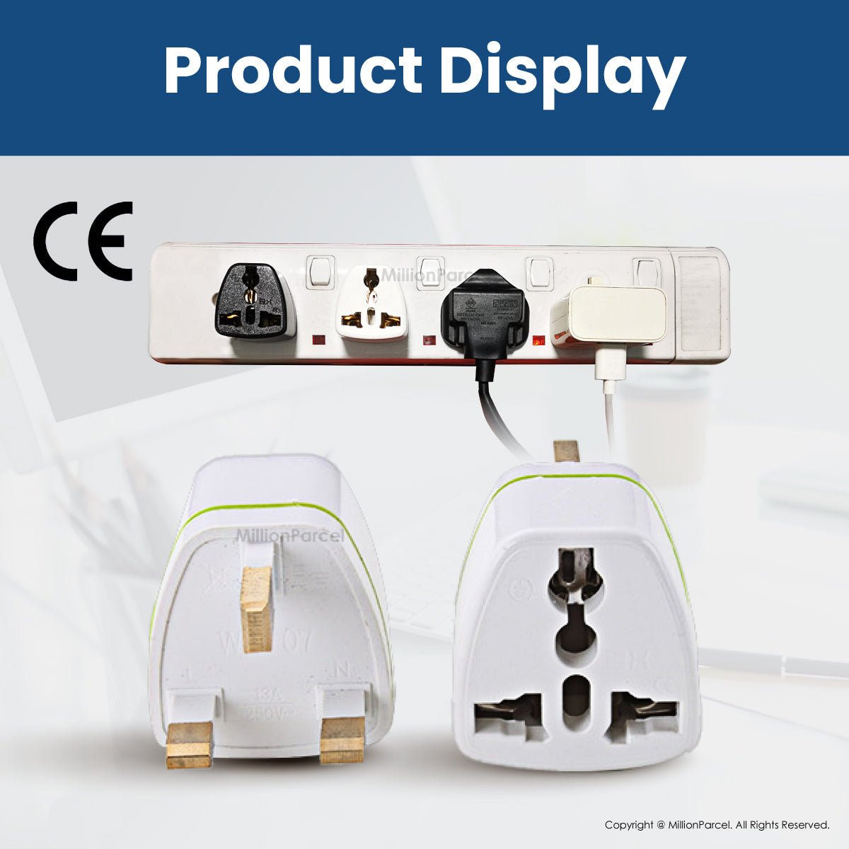 UK/SG 3 Pin Plug Power Converter | Universal Travel Adapter