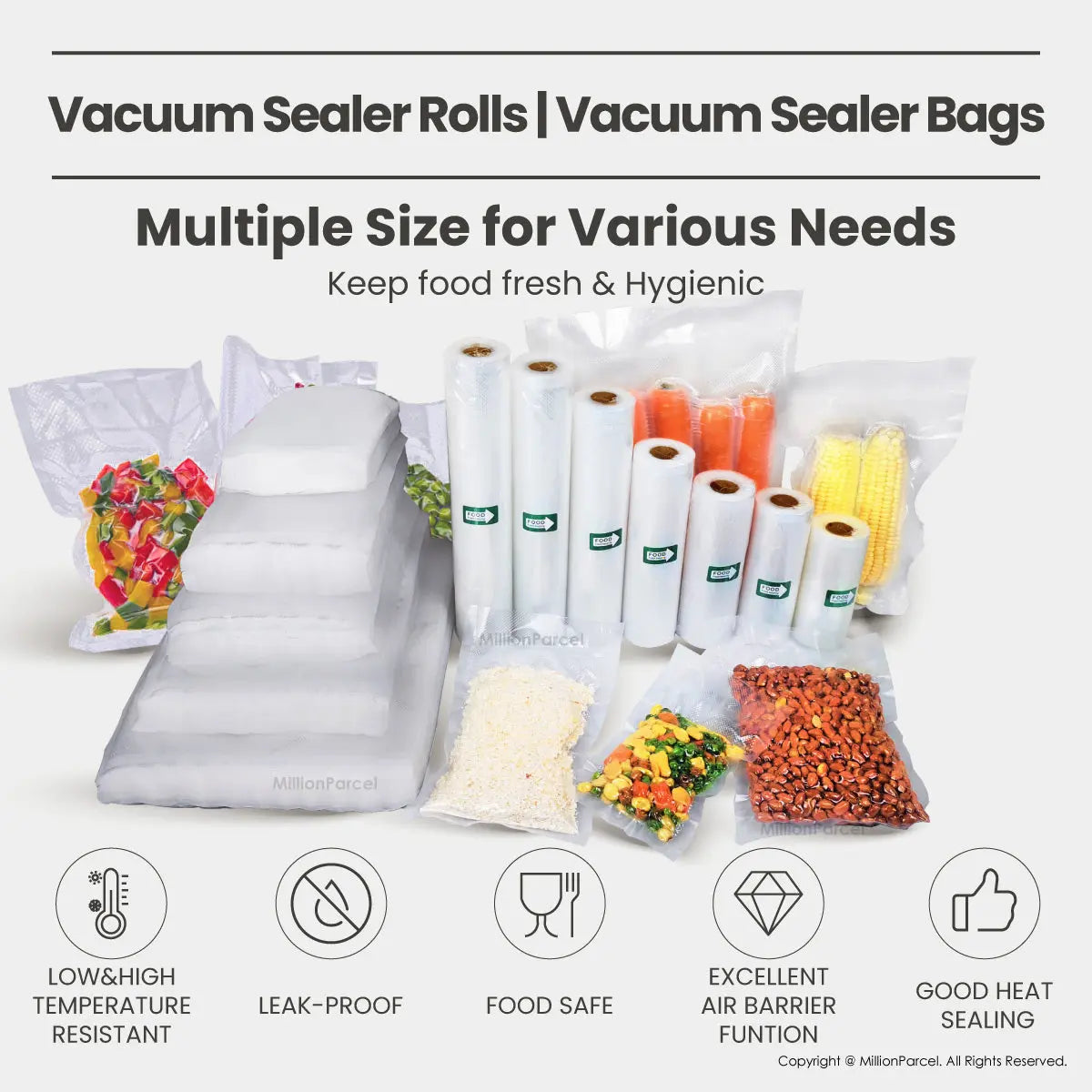 Vacuum Sealer Roll | Vacuum Sealer Bag - MillionParcel