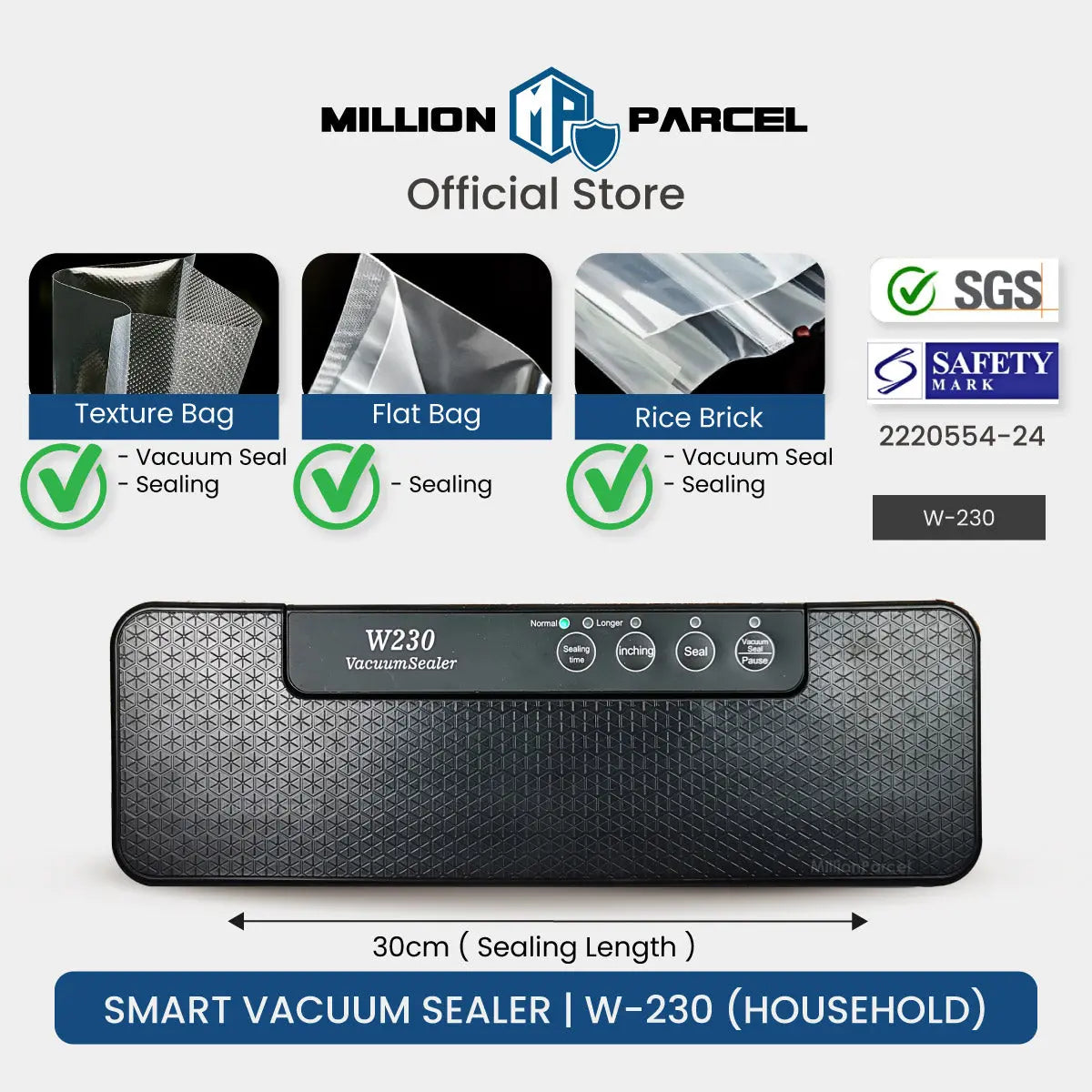 Smart Vacuum Sealer | PW-300A | P-290 | W-230 - MillionParcel