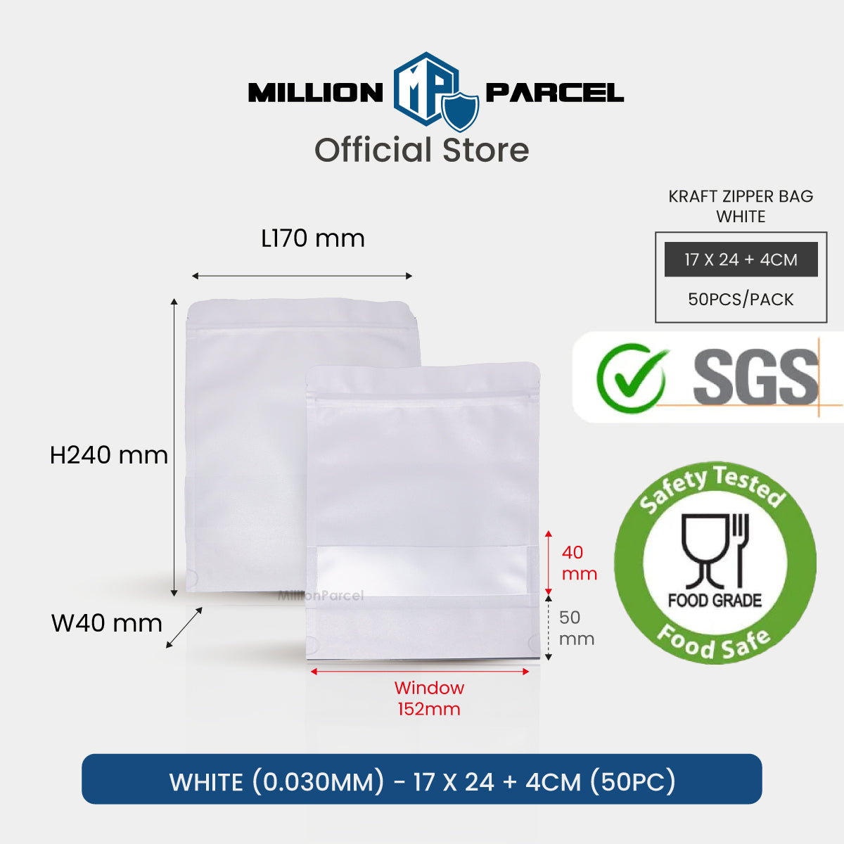 Kraft Zipper Bag | Zipper Storage Bags - MillionParcel