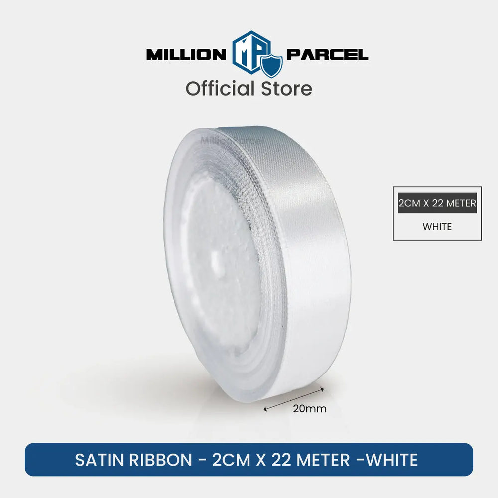 Satin ribbon 2cm x 22m (1 Roll)