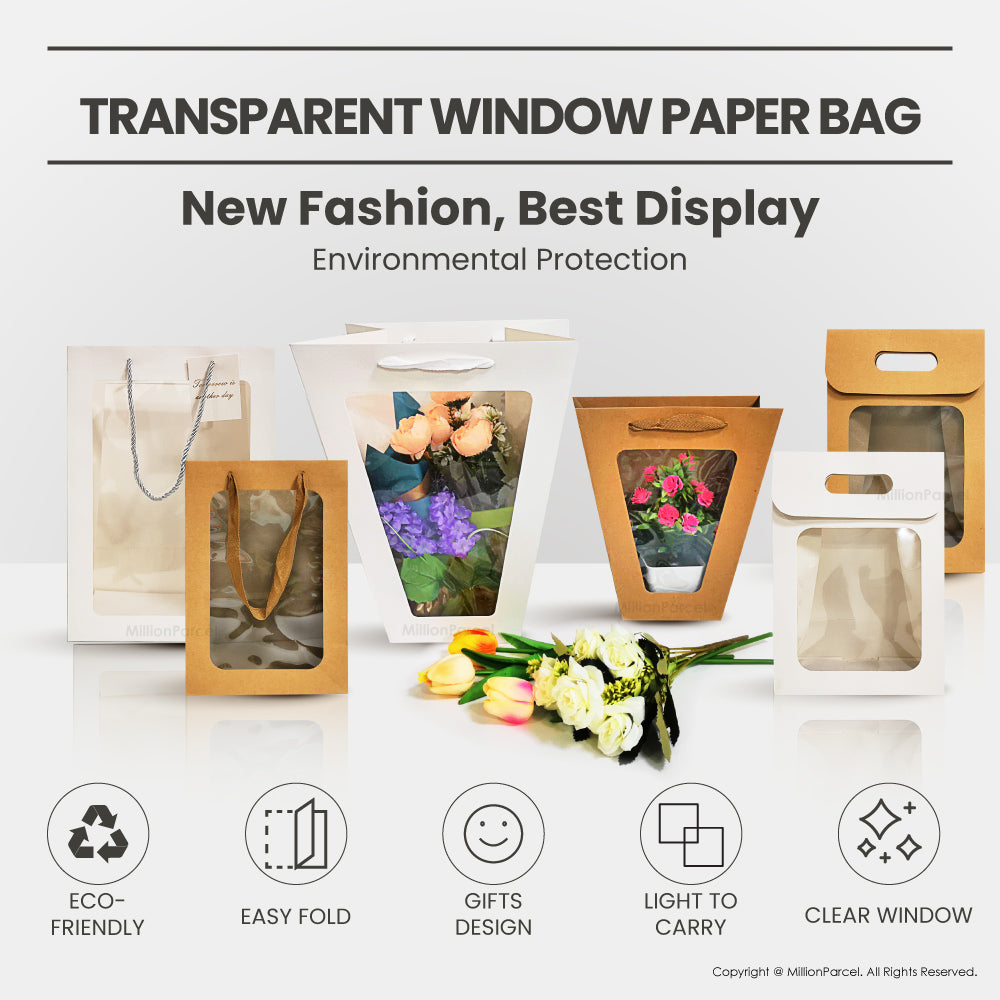 Window Paper Bag | Prefect for Valentines Day & Birthday