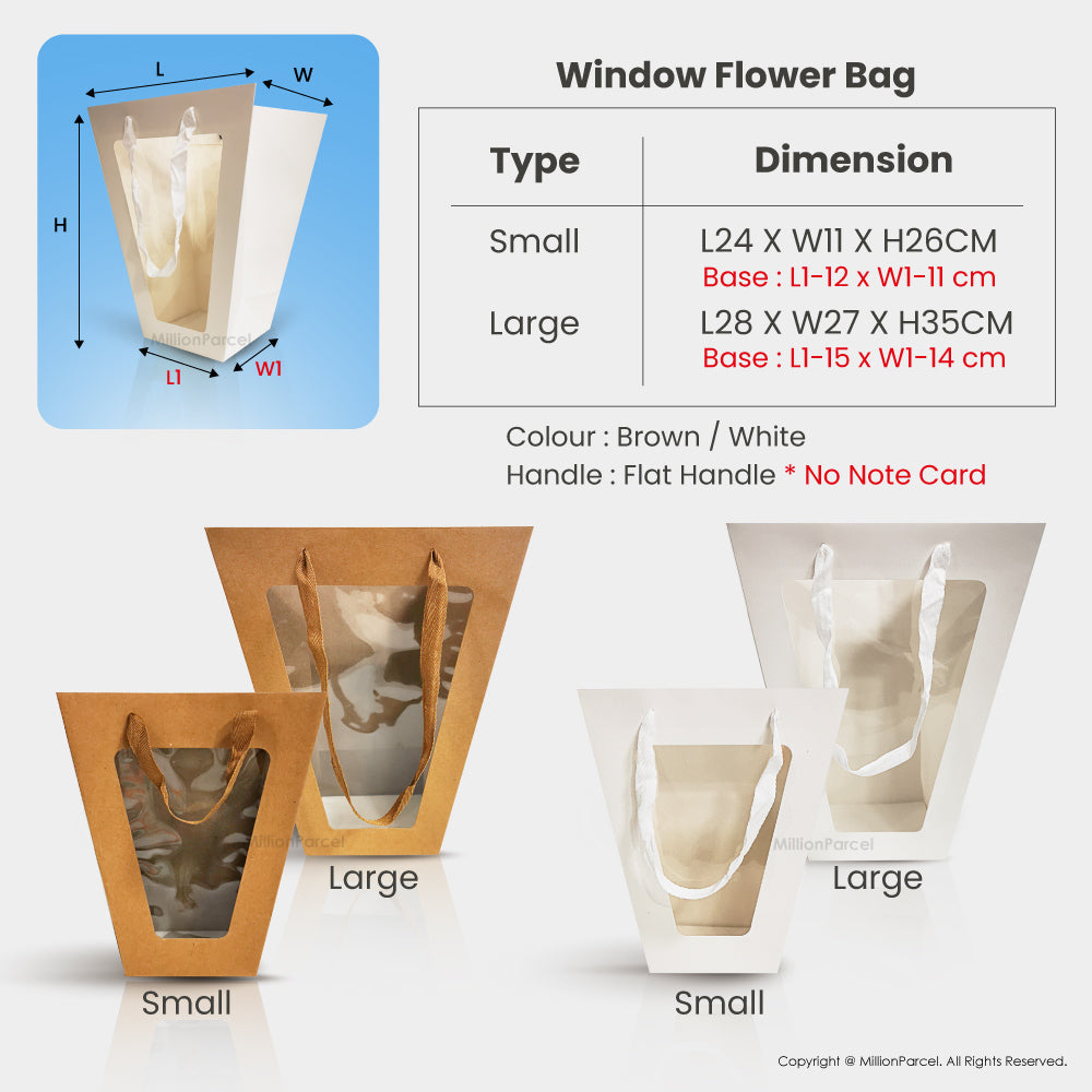Window Paper Bag | Prefect for Valentines Day & Birthday