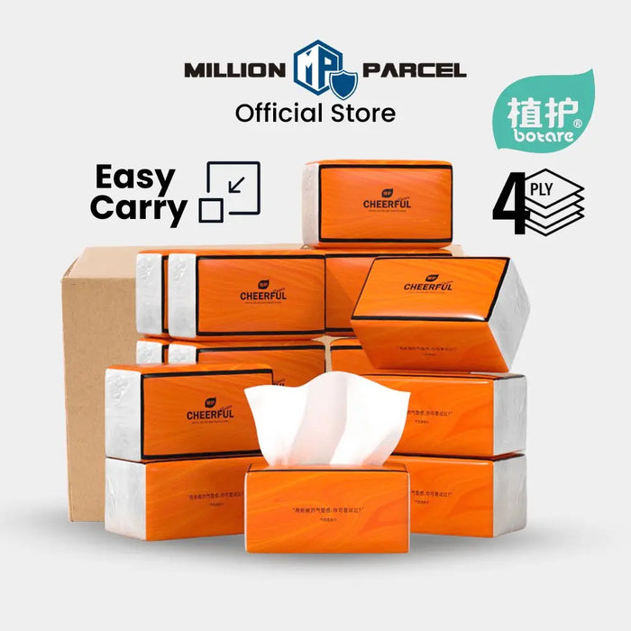 Botag Tissue Botare Facial Tissue | Cheerful Design | 4ply x 90 sheet - MillionParcel