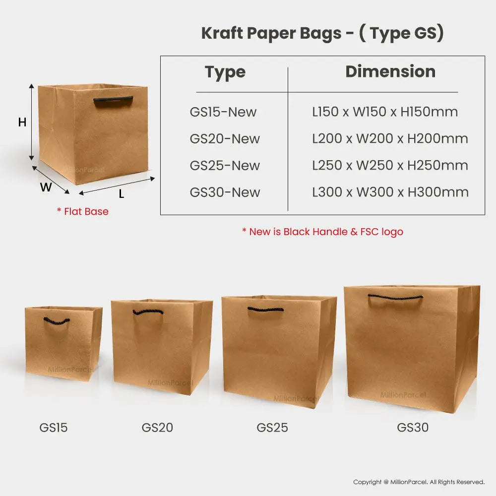 Brown Kraft Paper Bags - MillionParcel