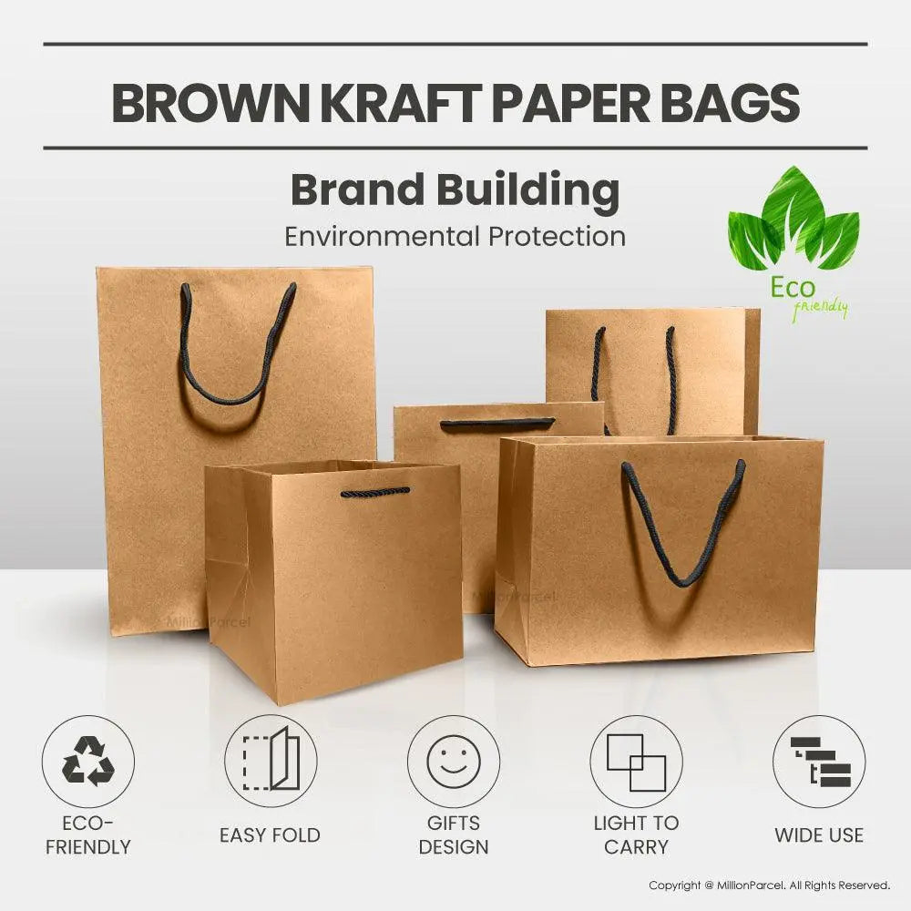 Brown Kraft Paper Bags - MillionParcel